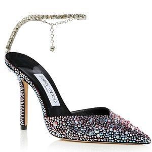 Jimmy Choo Saeda 100 Embellished Pumps